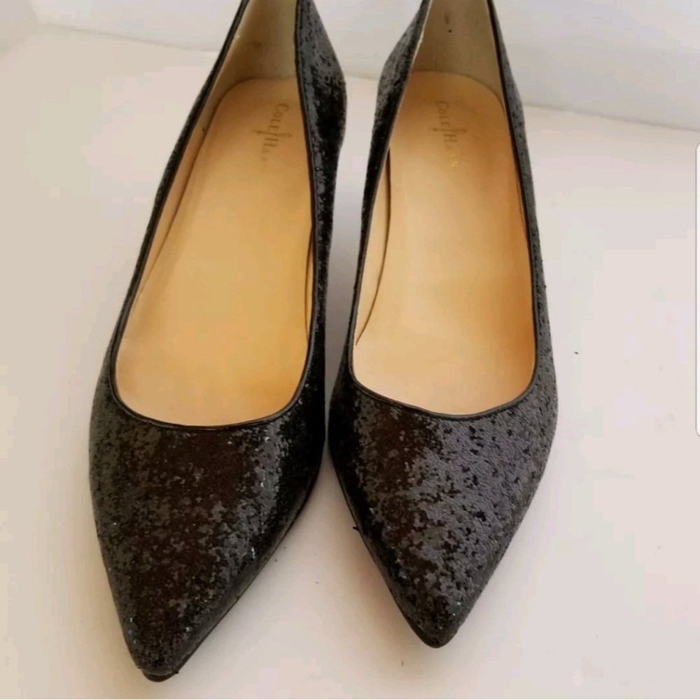 Cole Haan NikeAir Juliana Pump Black Glitter 9B